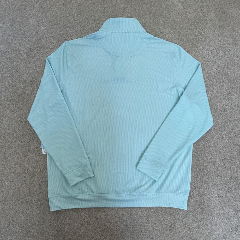 Kenneth Cole Golf Pullover Mens XL Blue NEW 1/4 Zip Herringbone KH9J54QW5BLP - Picture 2 of 8